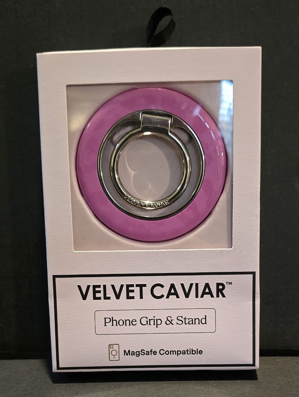Velvet Caviar Phone Grip And Stand - Hot Pink Leopard Print New